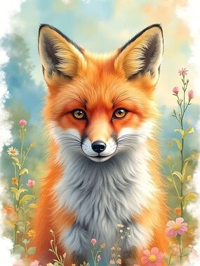 Vibrant Orange & White Fox Custom Fridge Magnet Office Home Kitchen Decor